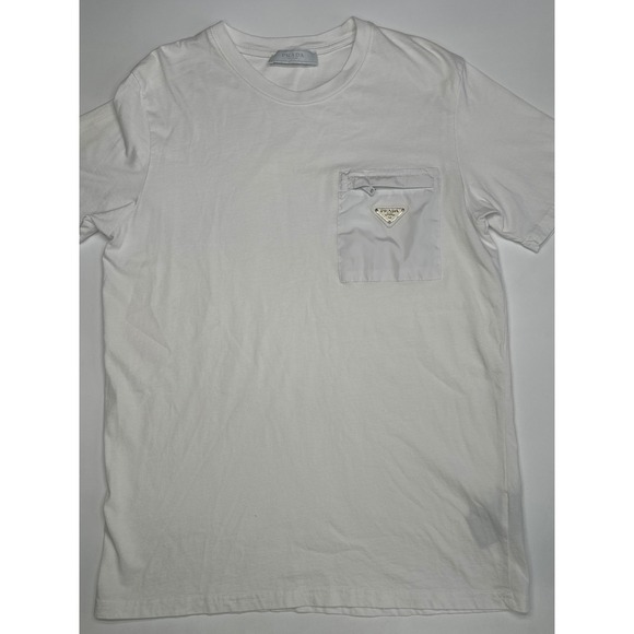Prada Other - Prada Milano Pocket Logo White Cotton T Shirt Men's Luxury Designer Top Large